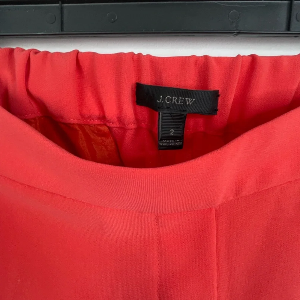 J. Crew Vibrant Red Cropped Pants size 2